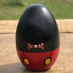 Acrylic hand-painted Mickey Type themed wood egg!